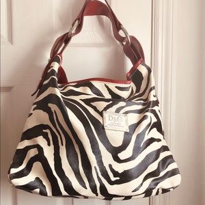 D&G Shoulder Bag -Leather Red Zebra Print